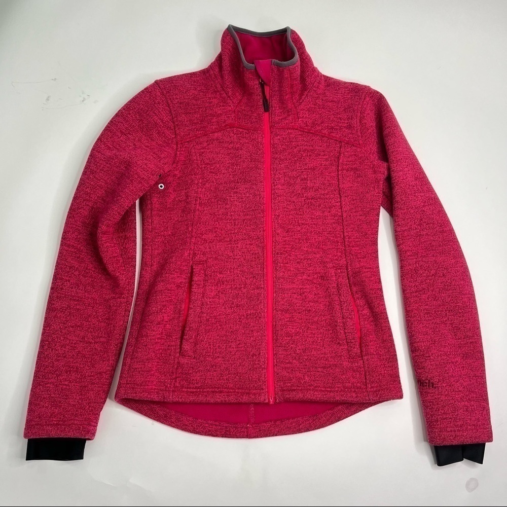 BENCH Heathered Fuchsia Pink Fleece Lined Thick Full Zip-up Active Jacket Coat